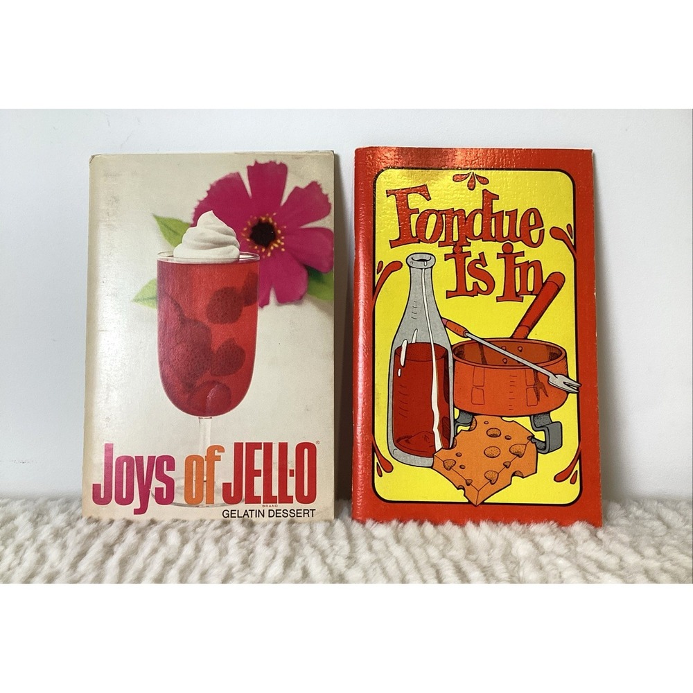 VTG Joys Of Jell-O & Fondue Is In Cookbooks Softcover‎ 1960s 1970s Cool Retro